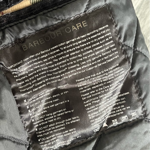 Barbour x Land Rover Jacket Sz L Black Wax Canvas and Leather Collar - Picture 11 of 12